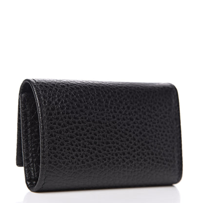 Gucci Pebbled Calfskin GG Marmont 6 Key Holder Black 3 of 6