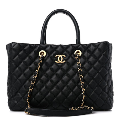 Chanel Caviar Quilted Coco Handle Shopping Tote Black 1 of 13