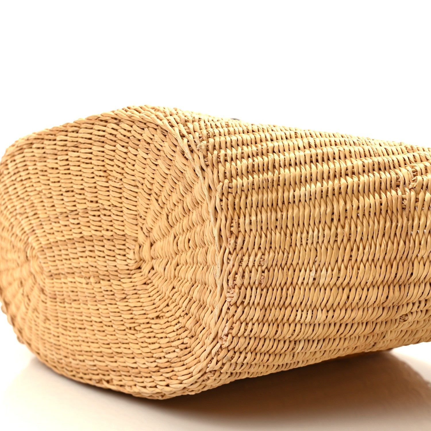 Loewe Calfskin Raffia Paulas Ibiza Small Basket Tote Bag Natural Tan 7 of 7