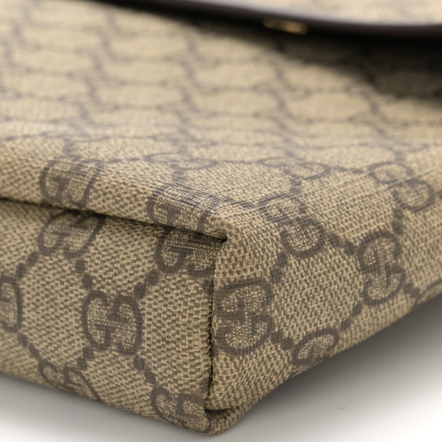 Gucci GG Plus Monogram Small Flap Messenger Bag Beige Dark Brown 9 of 12