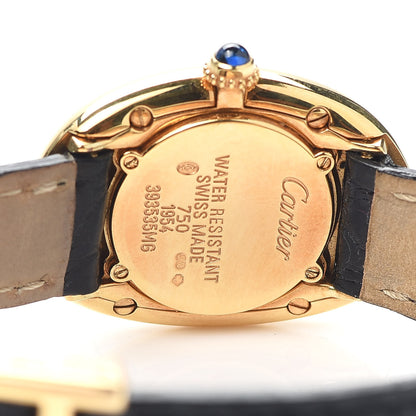 Cartier 18K Yellow Gold Alligator 22mm Baignoire Quartz Watch 4 of 6