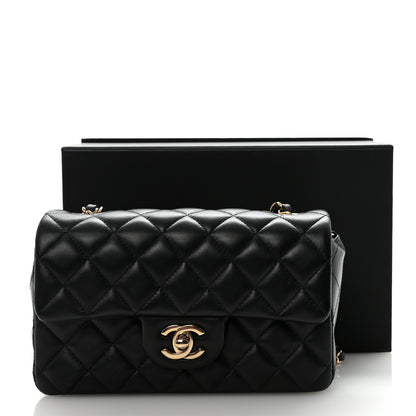 Chanel Lambskin Quilted Mini Rectangular Flap Black 11 of 11