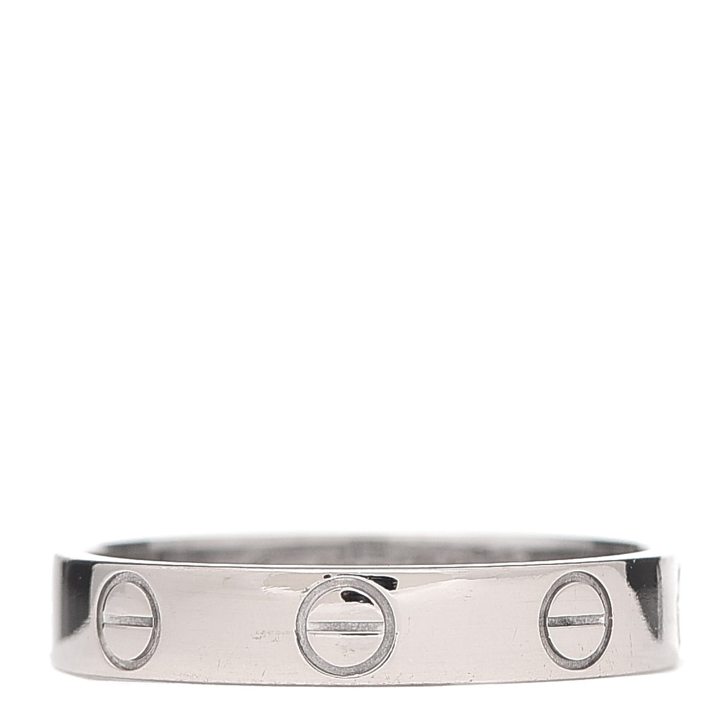 18K White Gold 3.5mm LOVE Wedding Band Ring 52 6