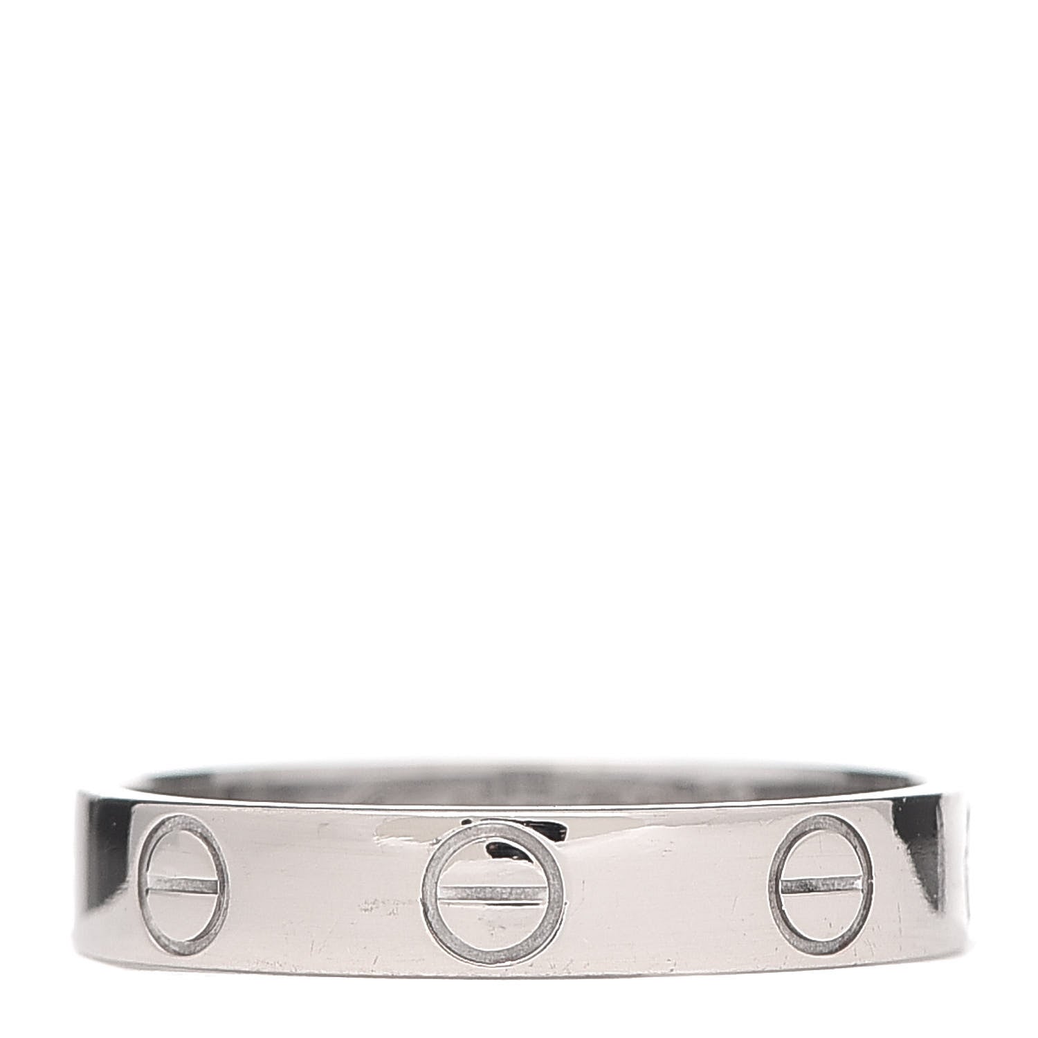 Cartier 18K White Gold 3.5mm LOVE Wedding Band Ring 52 6 1 of 4