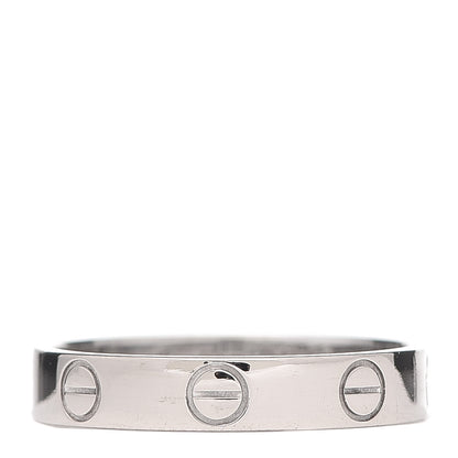 Cartier 18K White Gold 3.5mm LOVE Wedding Band Ring 52 6 1 of 4