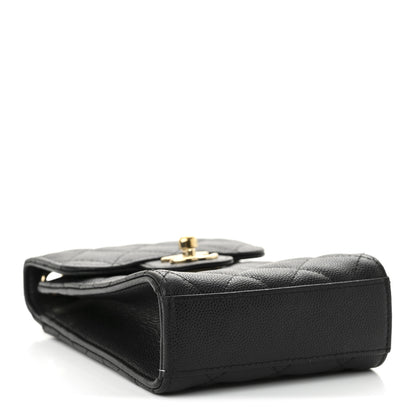 Chanel Caviar Quilted Classic Phone Holder Black 4 of 11