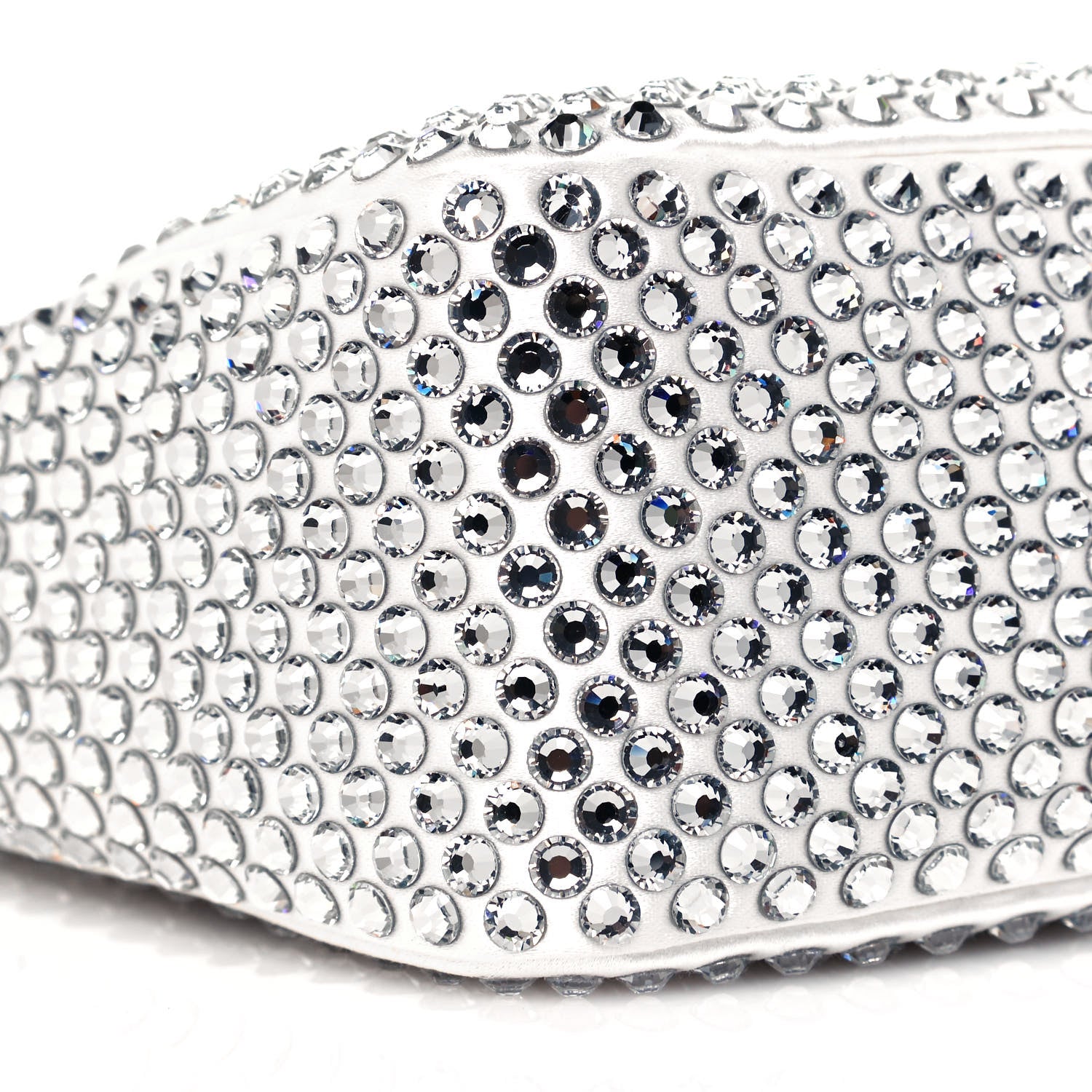 Prada Satin Crystal Mini Re-Edition 2000 Bag White 9 of 11
