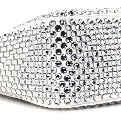Prada Satin Crystal Mini Re-Edition 2000 Bag White 9 of 11