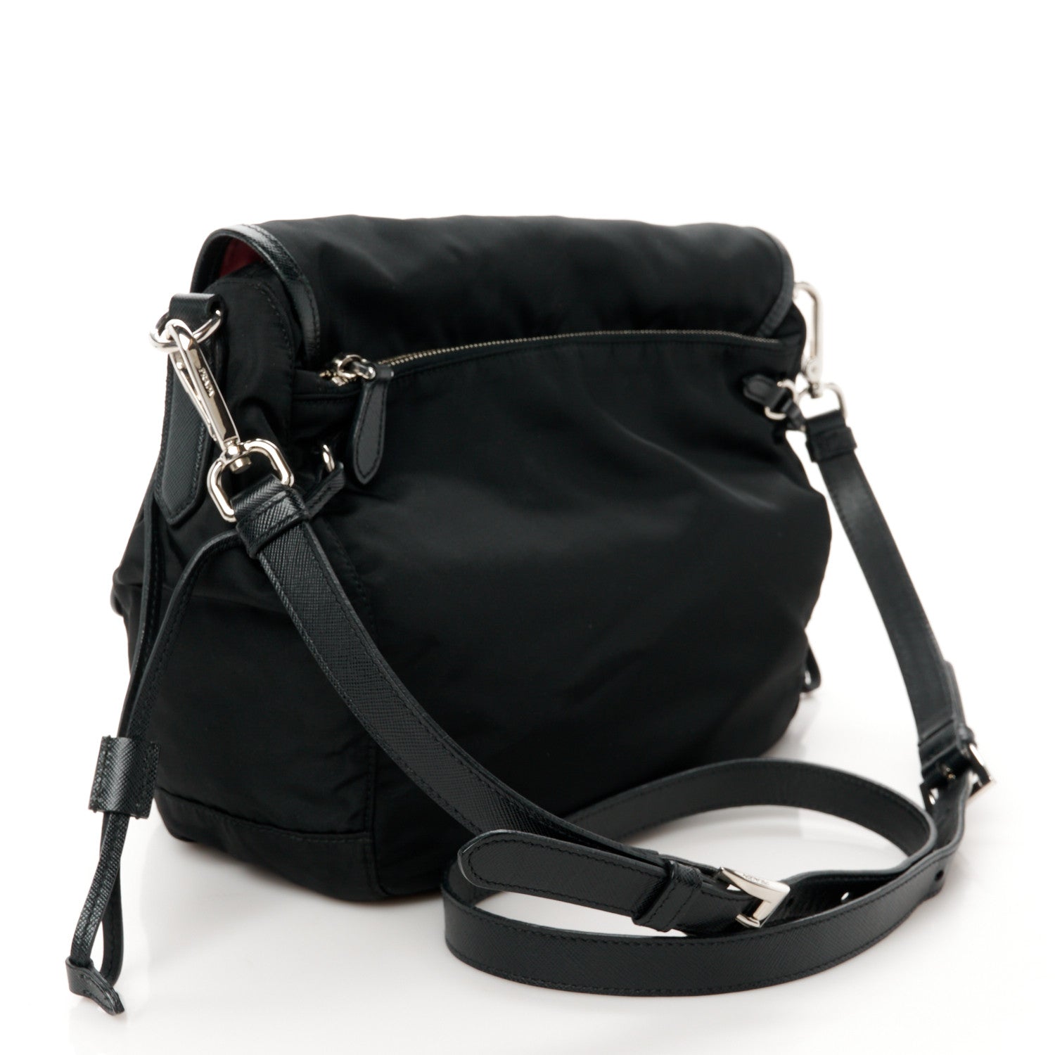 Prada Nylon Vela Sport Saffiano Messenger Bag Black 3 of 11