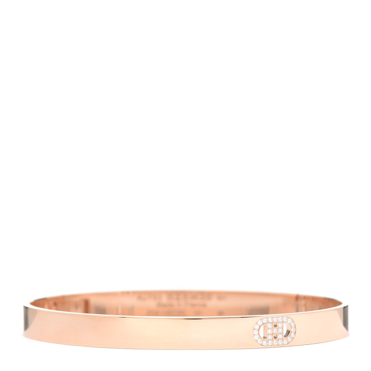 18K Rose Gold Diamond PM H D'Ancre Bracelet SH