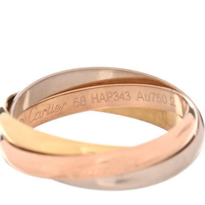 Cartier 18K Pink Yellow White Gold Small Trinity Ring 58 8.25 4 of 4