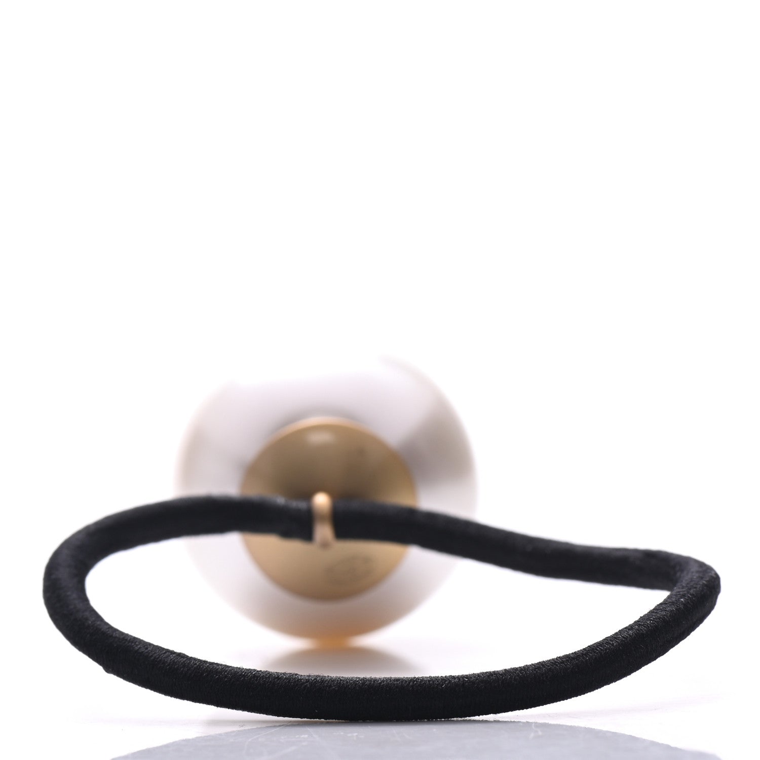 Chanel Pearl CC Hair Tie Black White 3 of 5