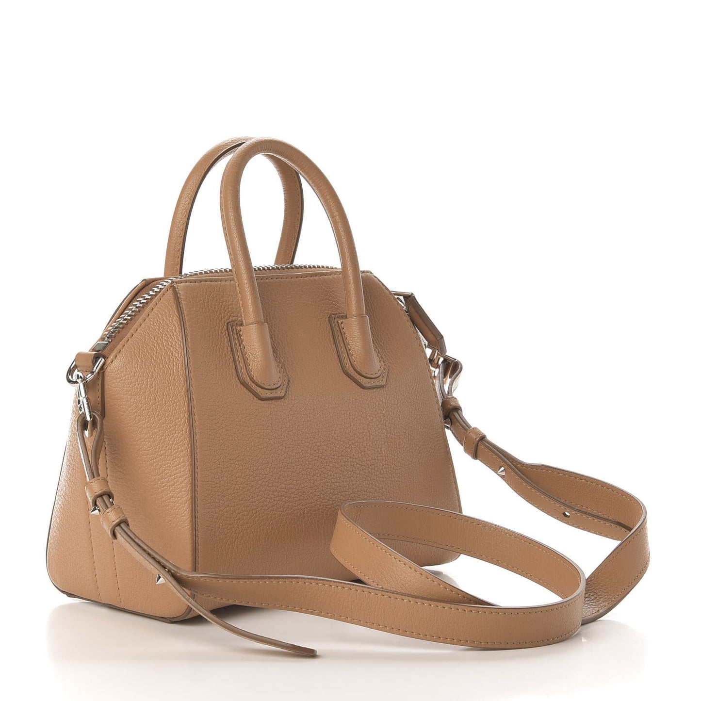 Sugar Goatskin Mini Antigona Medium Beige