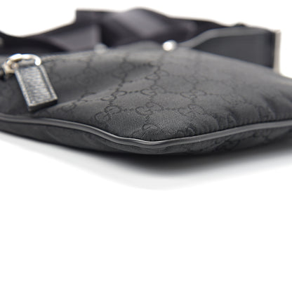 Gucci Nylon Monogram Mini Flat Messenger Bag Black 7 of 9