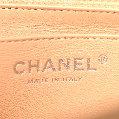 Chanel Patent Chevron Quilted Mini Rectangular Flap Beige 6 of 14