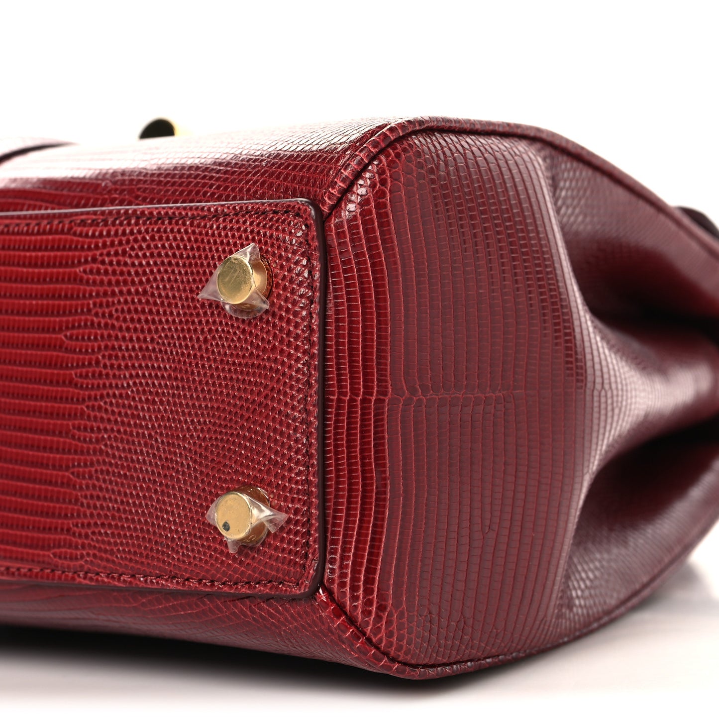 Lizard Small 16 Top Handle Bag Red
