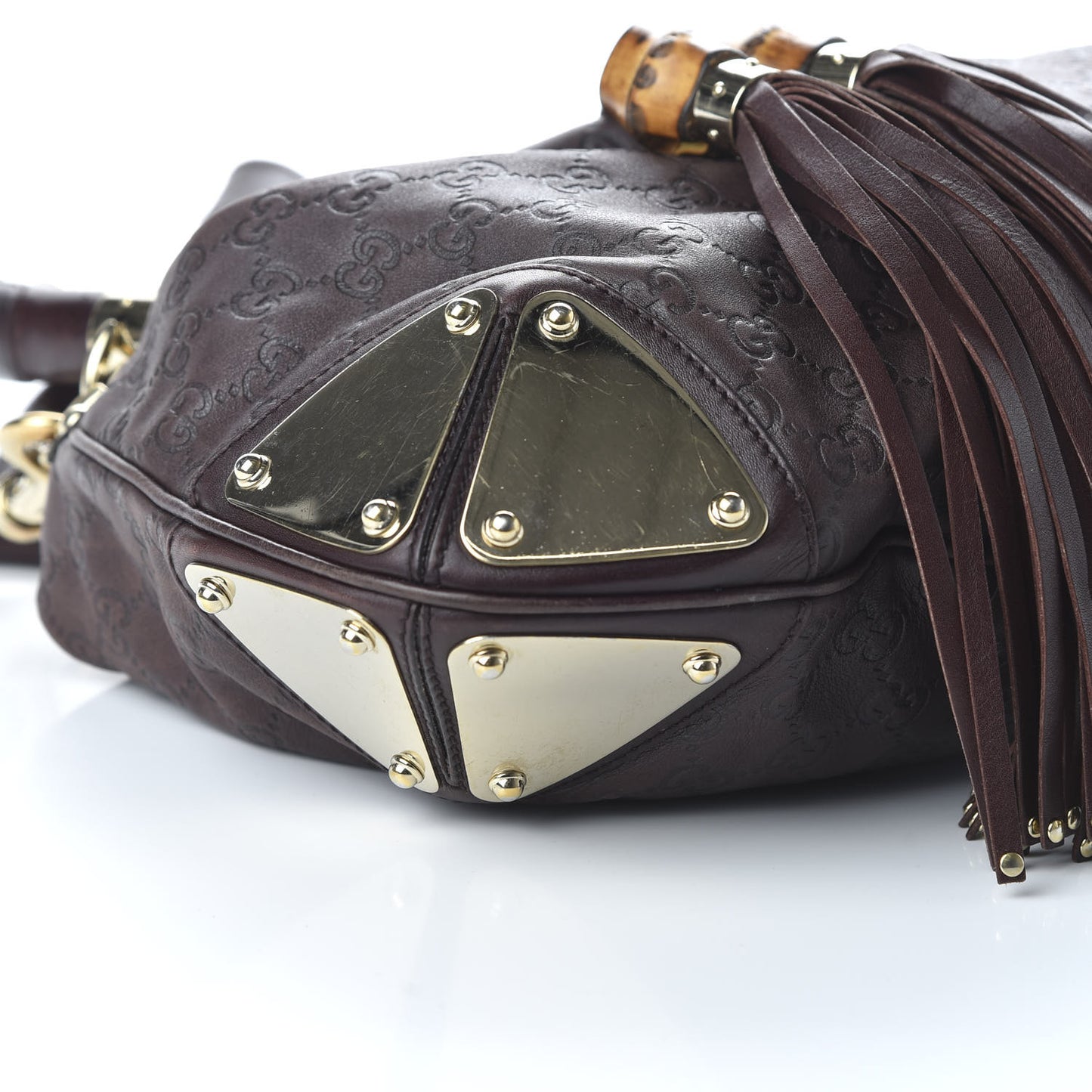 Guccissima Medium Indy Top Handle Hobo Dark Brown