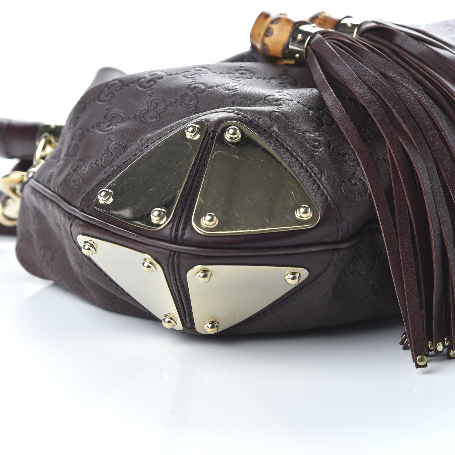Gucci Guccissima Medium Indy Top Handle Hobo Dark Brown 7 of 12