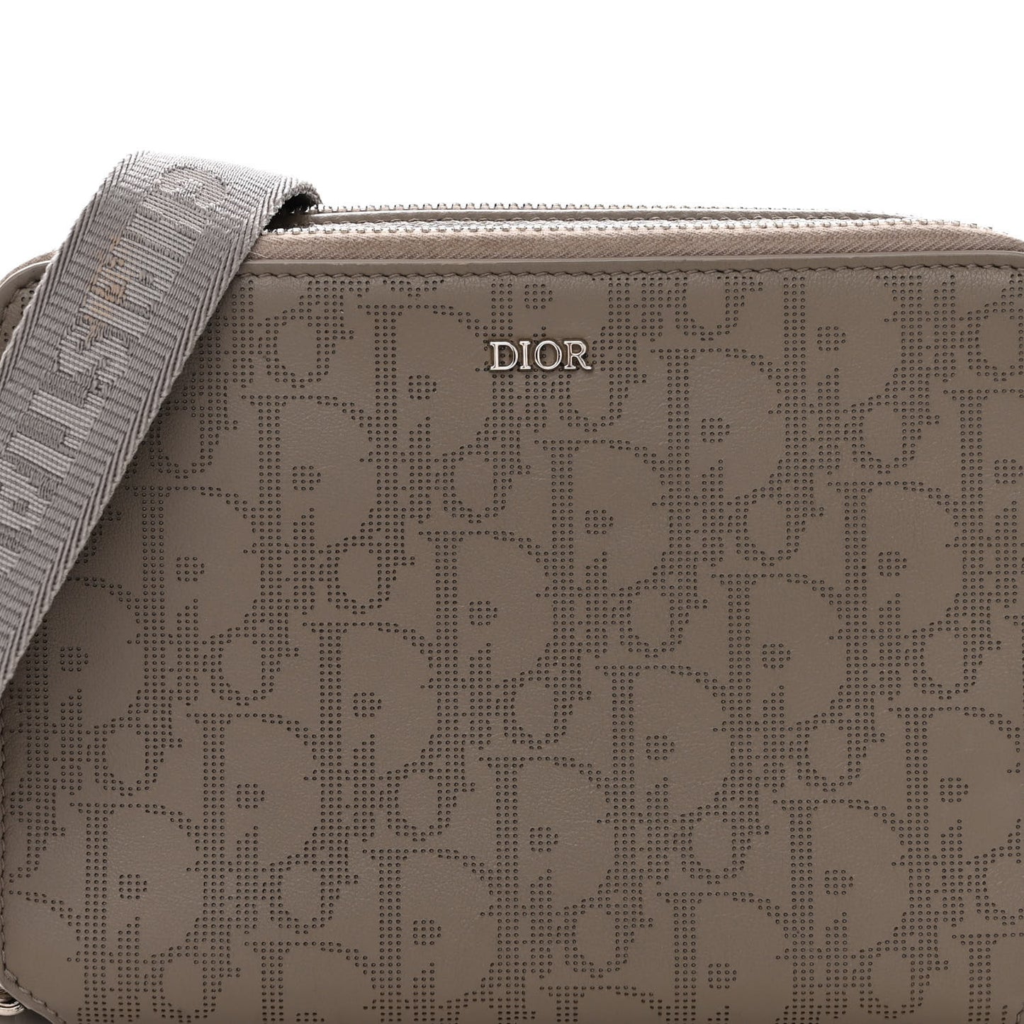 Calfskin Oblique Galaxy Perforated Messenger Marron Multicolor