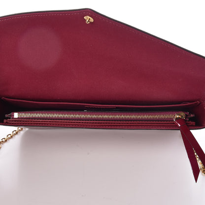 Louis Vuitton Vernis Felicie Chain Wallet Magenta 7 of 12