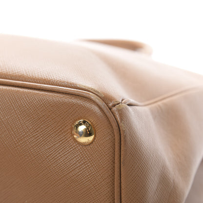 Prada Saffiano Large Galleria Double Zip Tote Caramel 14 of 23