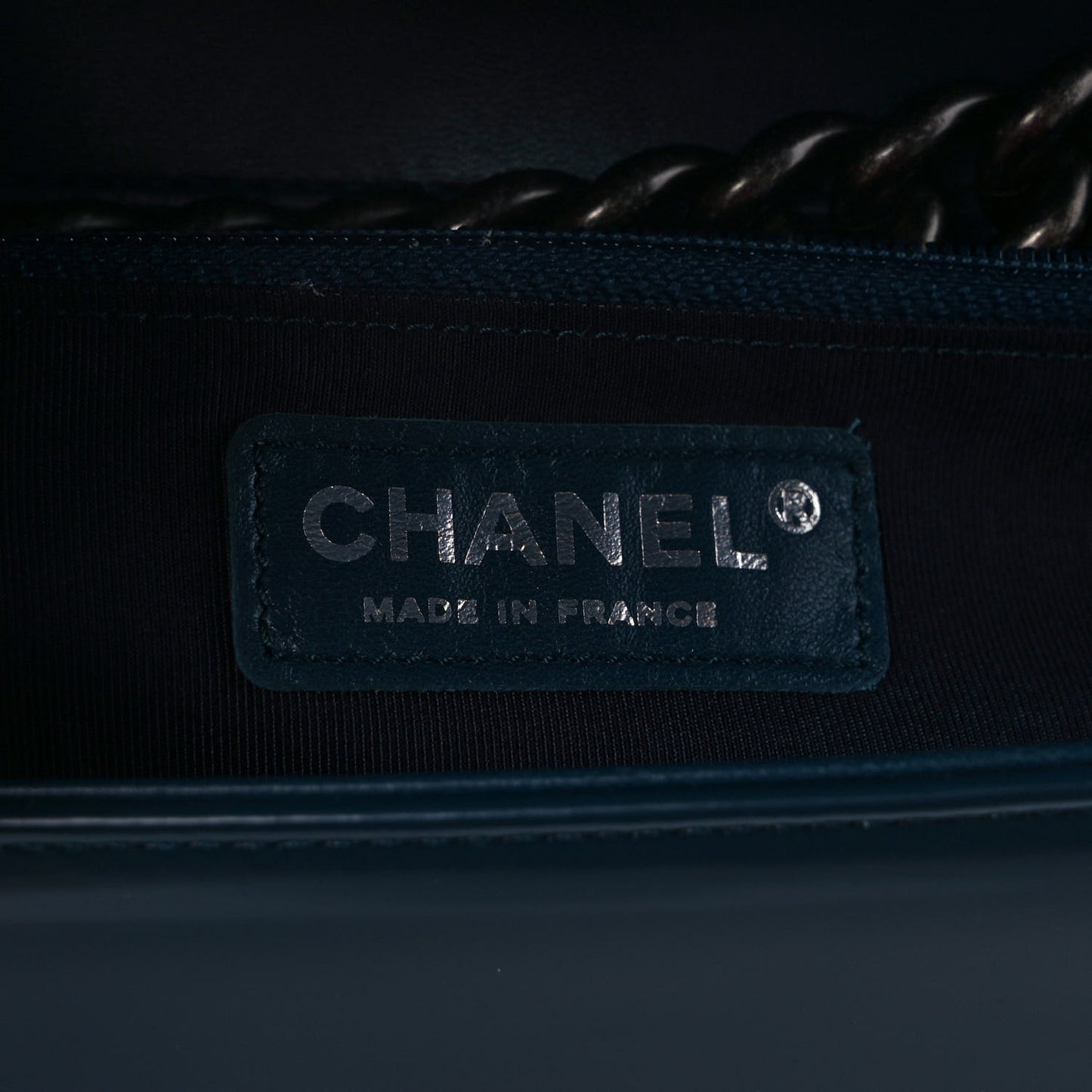 Glazed Calfskin Medium Boy Flap Blue