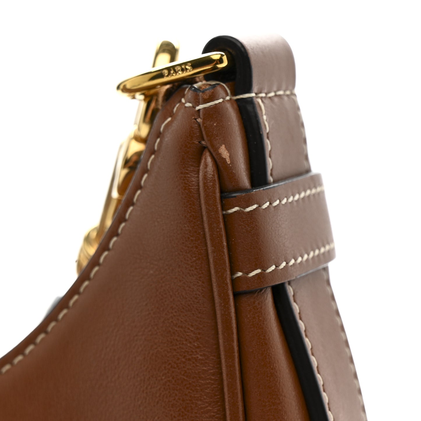 Smooth Calfskin Medium Strap Ava Shoulder Bag Tan