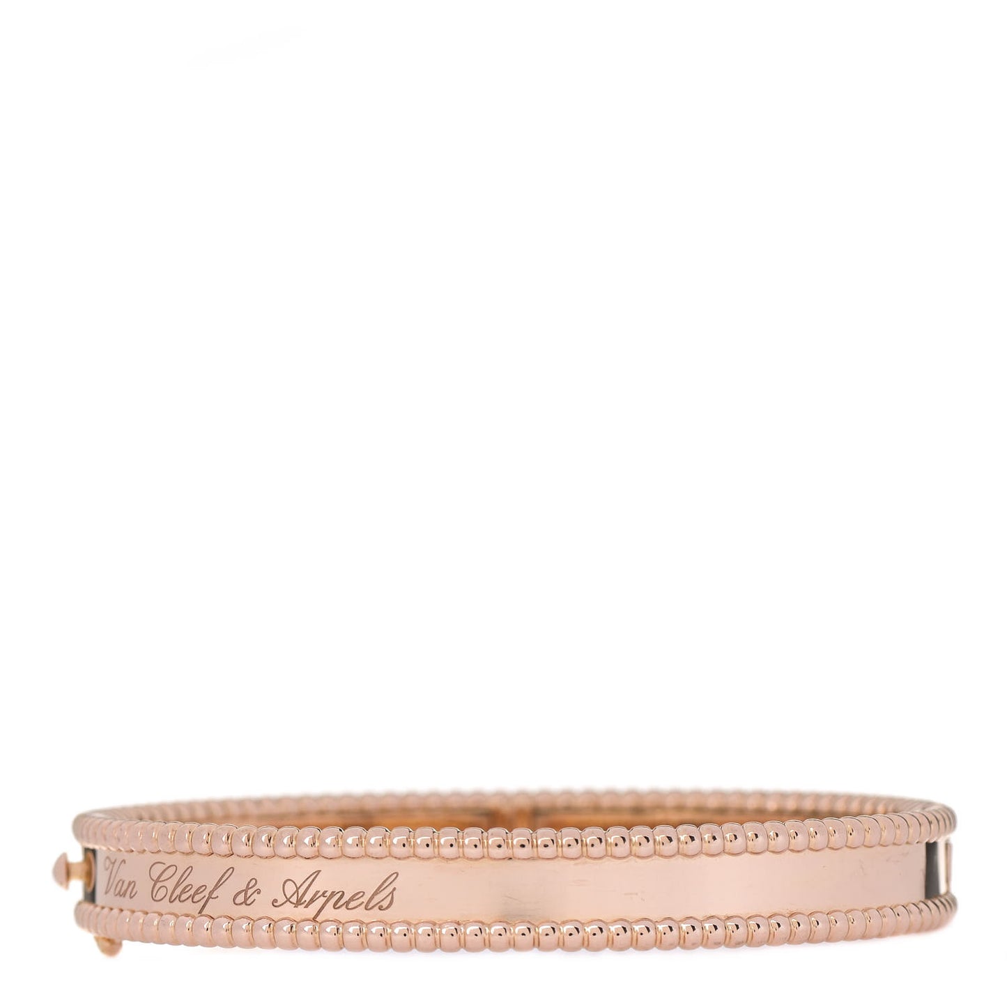 18K Rose Gold Perlee Signature Bangle Bracelet S
