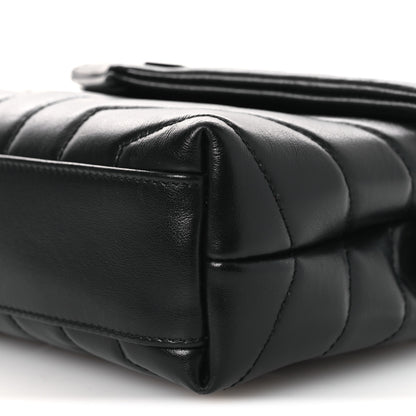 Saint Laurent Calfskin Y Quilted Monogram Monochrome Toy Loulou Crossbody Bag Black 10 of 12
