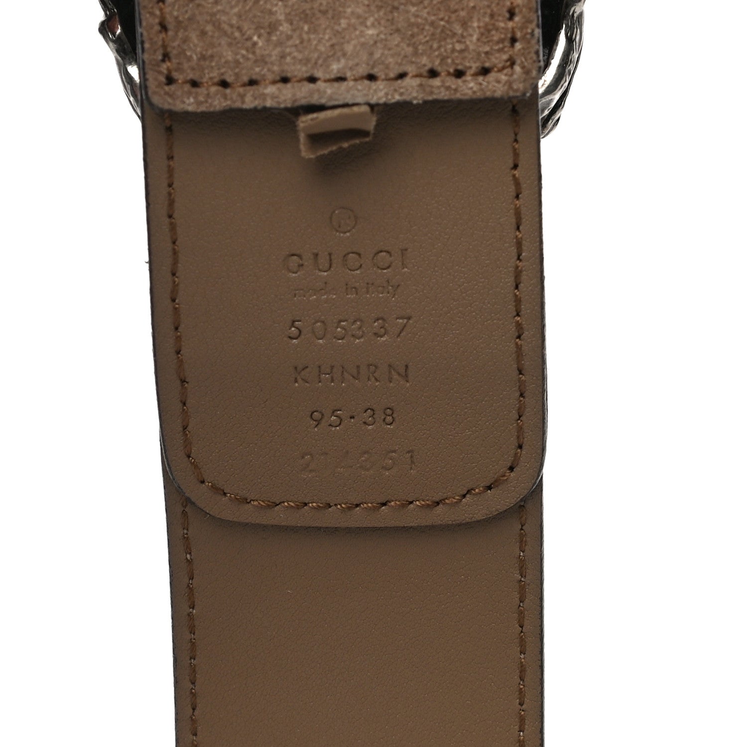 Gucci GG Supreme Monogram Suede Dionysus 40mm Belt 95 38 Beige Taupe 4 of 11