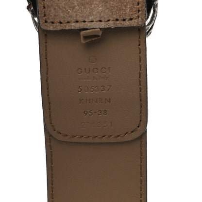 Gucci GG Supreme Monogram Suede Dionysus 40mm Belt 95 38 Beige Taupe 4 of 11