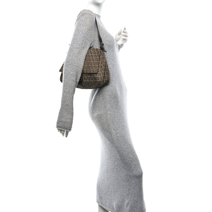 Fendi Zucchino Vitello Mama Baguette Testa di Moro Beige 2 of 10