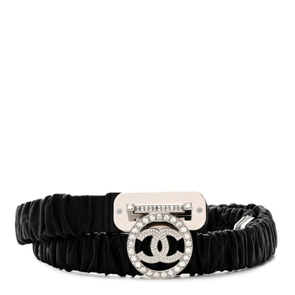 Chanel Lambskin Baguette Crystal CC Belt 90 36 Black 1 of 6
