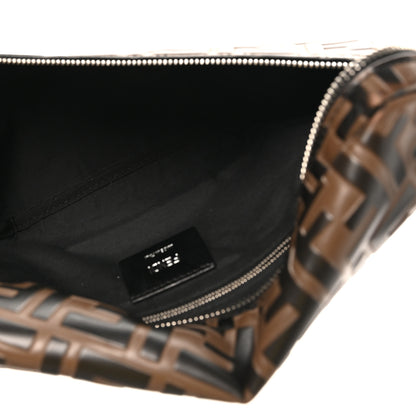 Fendi Vitello Century Bi-Color FF 1974 Embossed Belt Bag Maya Black 5 of 10