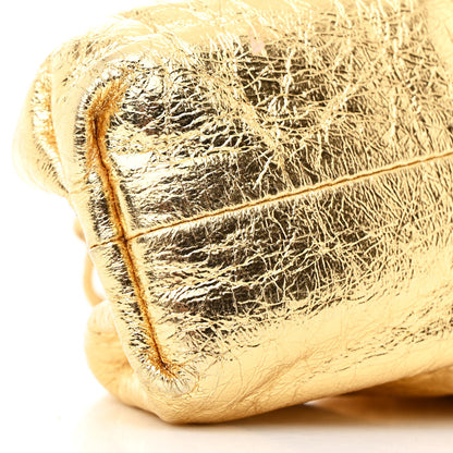 Bottega Veneta Metallic Crushed Calfskin The Mini Pouch Gold 9 of 10