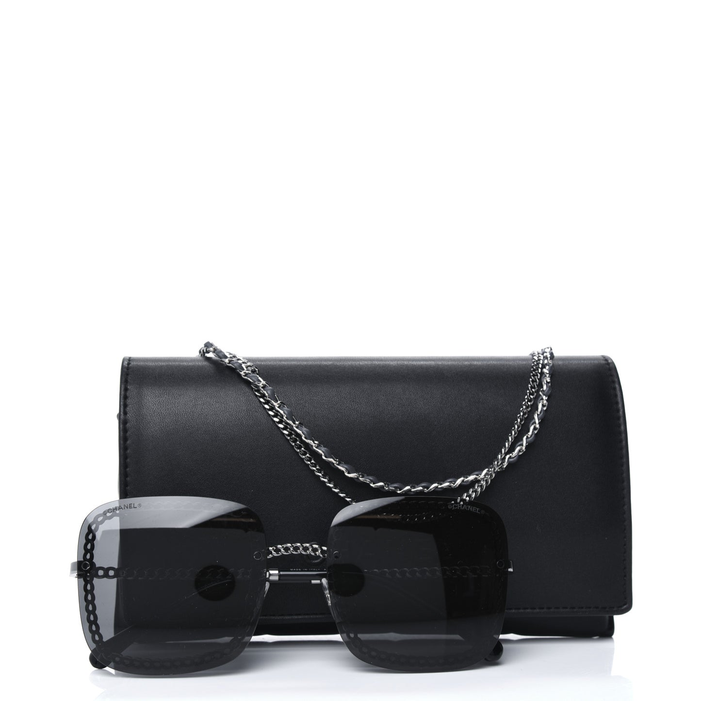 Chain Square Sunglasses 4244 Black