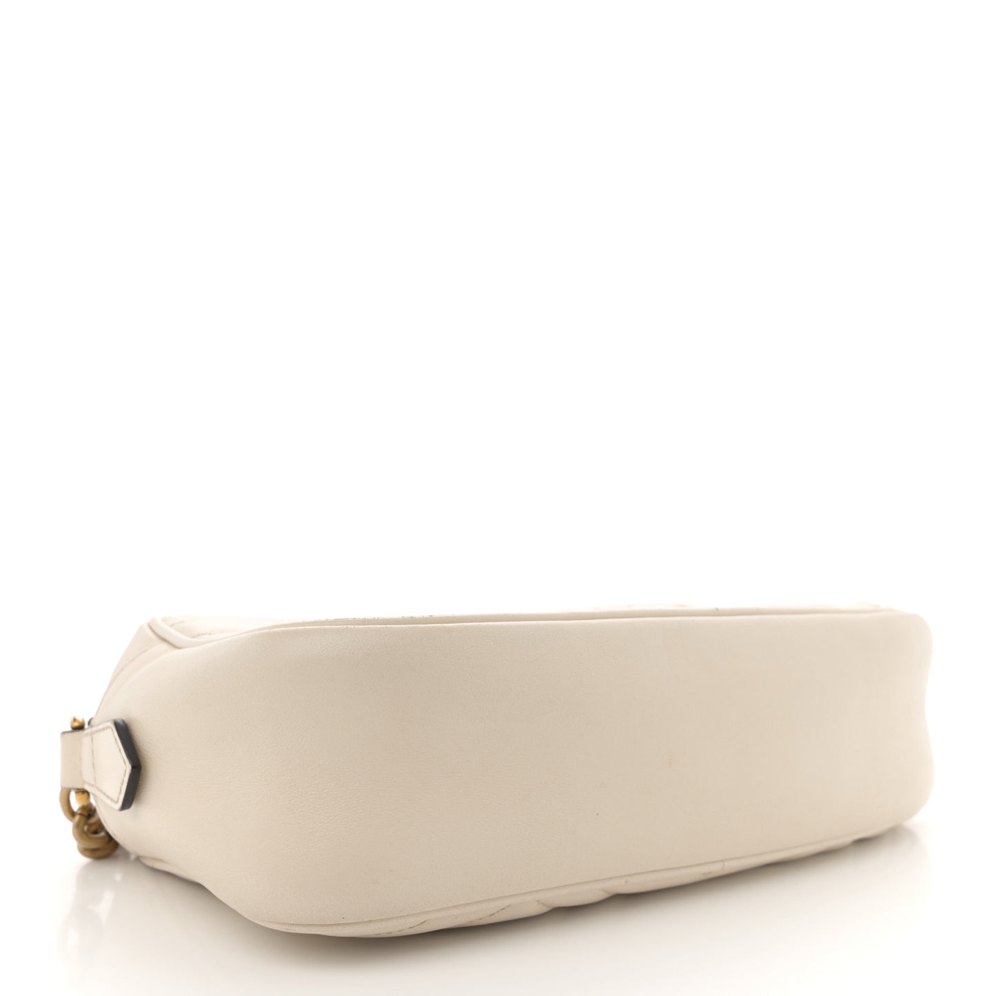 Calfskin Matelasse Small GG Marmont Chain Shoulder Bag White