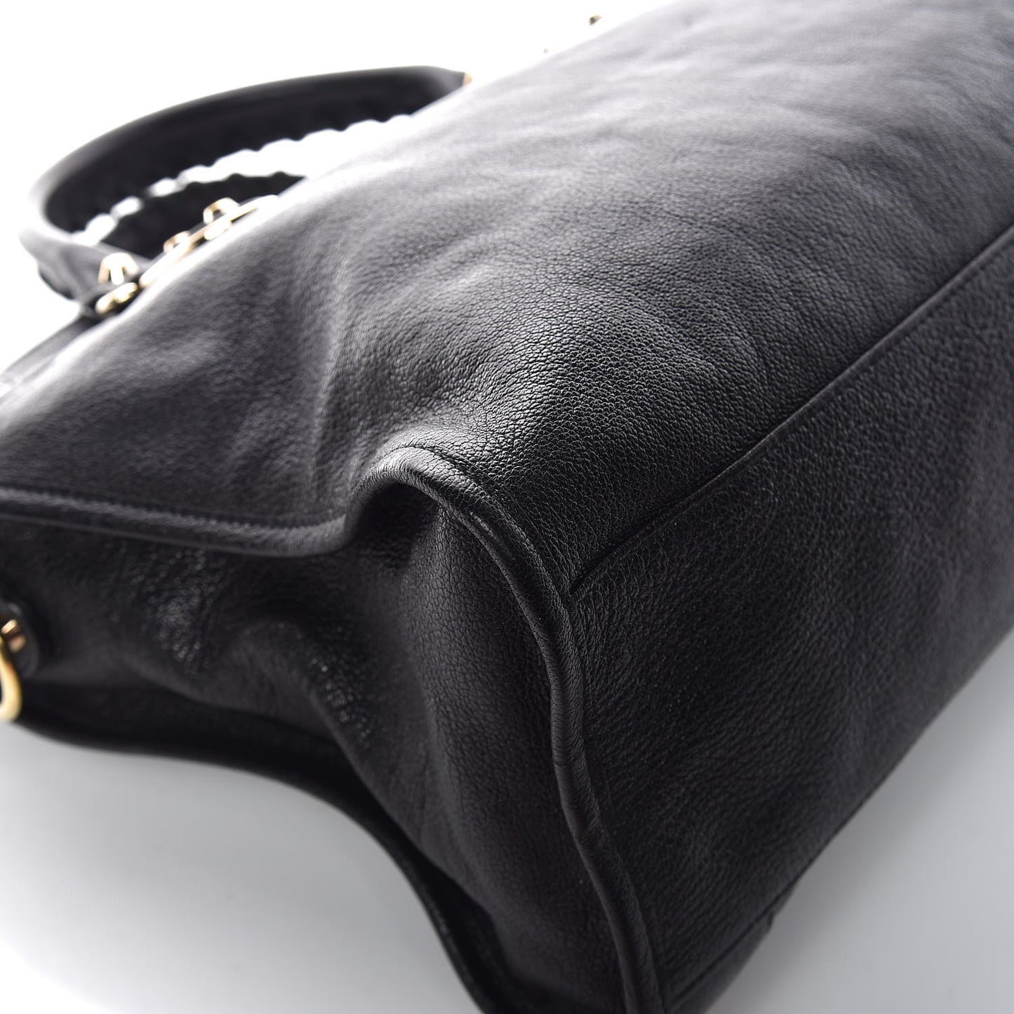 Chevre Gold Metallic Edge Hardware City Black