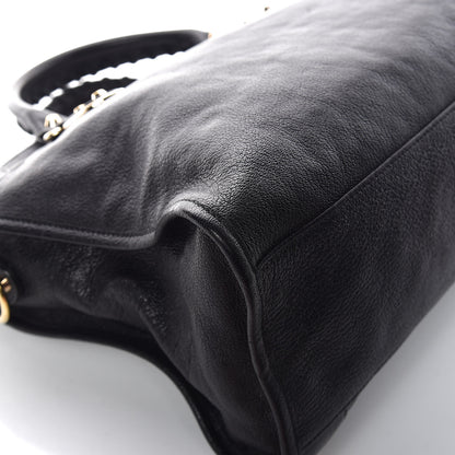 Balenciaga Chevre Gold Metallic Edge Hardware City Black 12 of 13