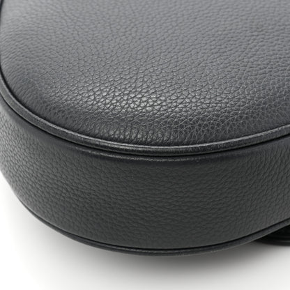 Christian Dior Calfskin Atelier Signature Print Mens Saddle Bag Grey 13 of 15