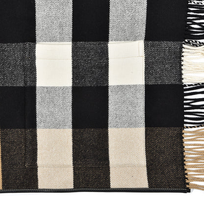 Burberry Cashmere Wool Giant Check Cape Scarf Camel 3 of 4