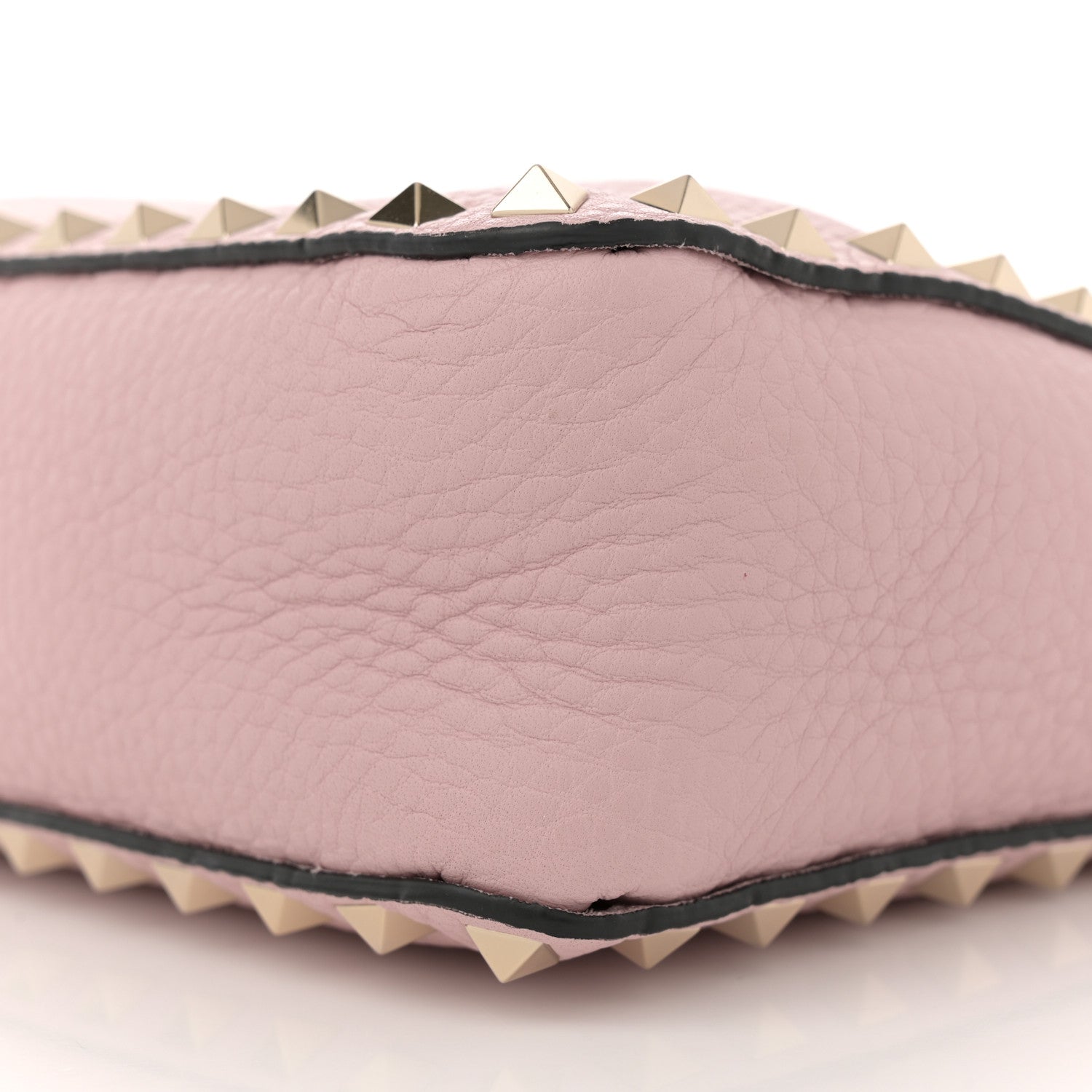 Valentino Garavani Pebbled Calfskin Mini Rockstud Flip-Lock Messenger Bag Water Rose 9 of 10