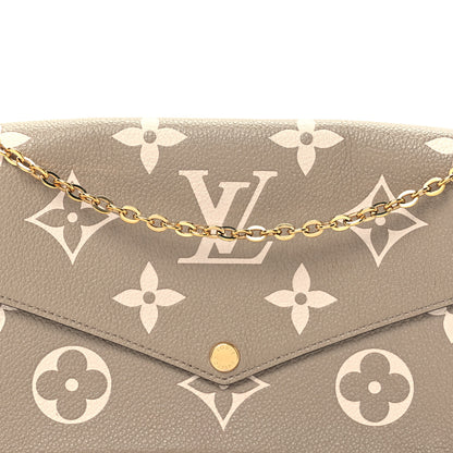 Louis Vuitton Empreinte Monogram Giant Felicie Pochette Tourterelle Creme 6 of 8