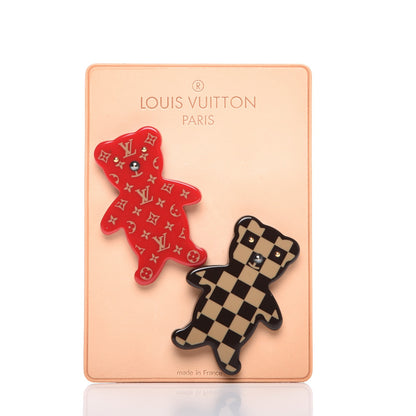 Louis Vuitton Teddy Bear Nonours Pin Brooch Set 7 of 8