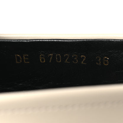 Saint Laurent Calfskin Penny Loafers 36 Pearl 10 of 13