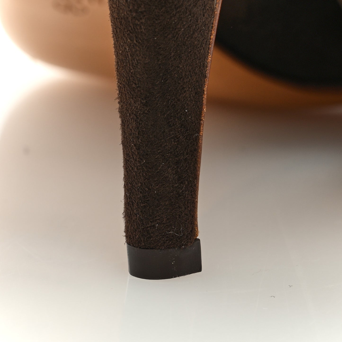 Suede Flower Pumps 36.5 Brown