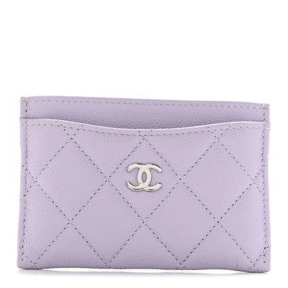 Chanel Caviar Quilted Card Holder Light Purple 1 of 9