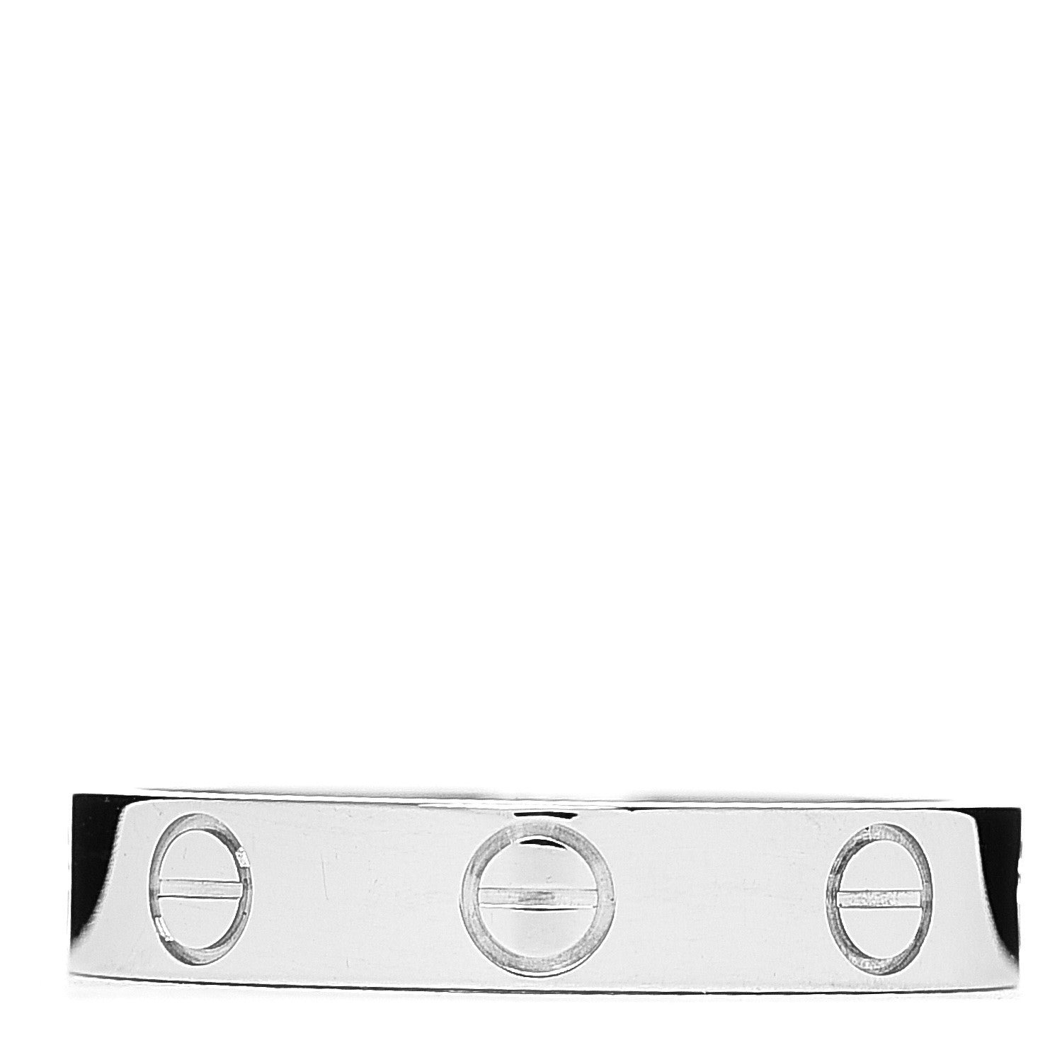 Cartier 18K White Gold 3.5mm LOVE Wedding Band Ring 51 5.75 2 of 4