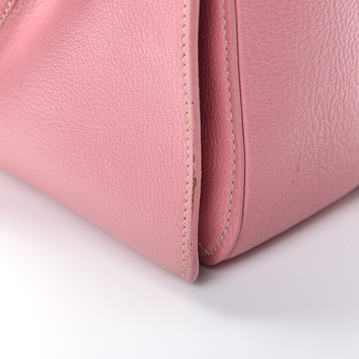 Miu Miu Goatskin Madras Shopping Tote Rosa 20 of 27