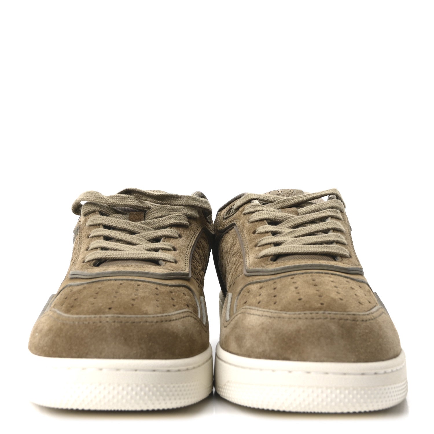 Christian Dior Suede Calfskin Mens B27 Uptown Low Top Sneaker 40 Khaki 3 of 10
